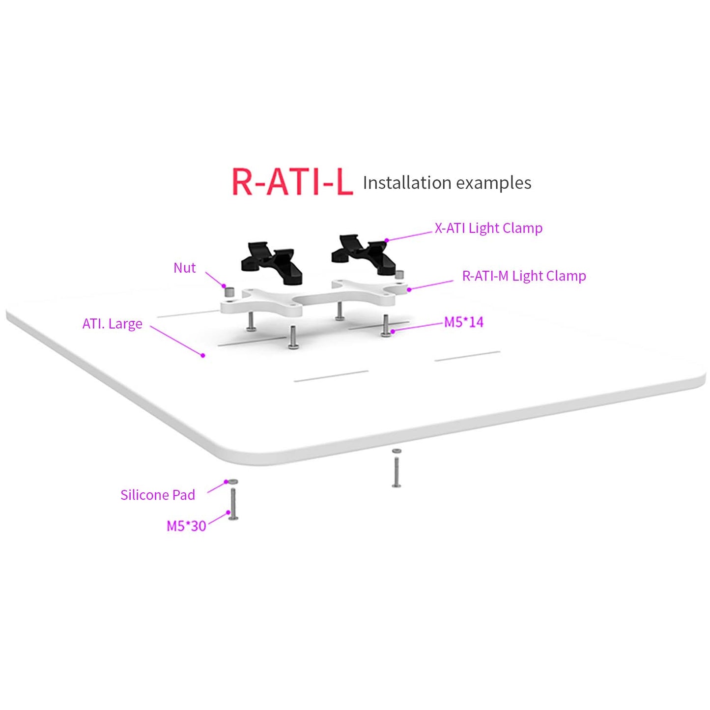 Seatotrch R-ATI Aquarium Light Claw,Full Compatibility with ATI Lighting,For Stable Installation & Flexible Adjustment