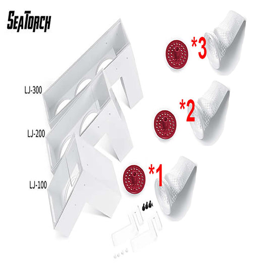 Seatorch Aquarium LJ Series Filter Box, Overflow Hole Design To Prevent Clogging, Honeycomb Structure, Low Maintenance Cost, Improve The Clarity Of Aquarium Water Quality