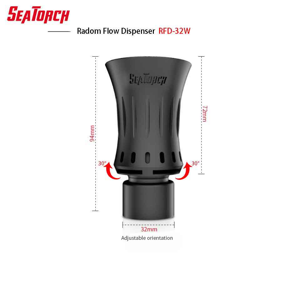 Seatorch Aquarium RFD Series Turbulent Flow Spout - Optimizes Water Movement, Supports Healthy Fish & Plant Life, Corrosion-Resistant Material