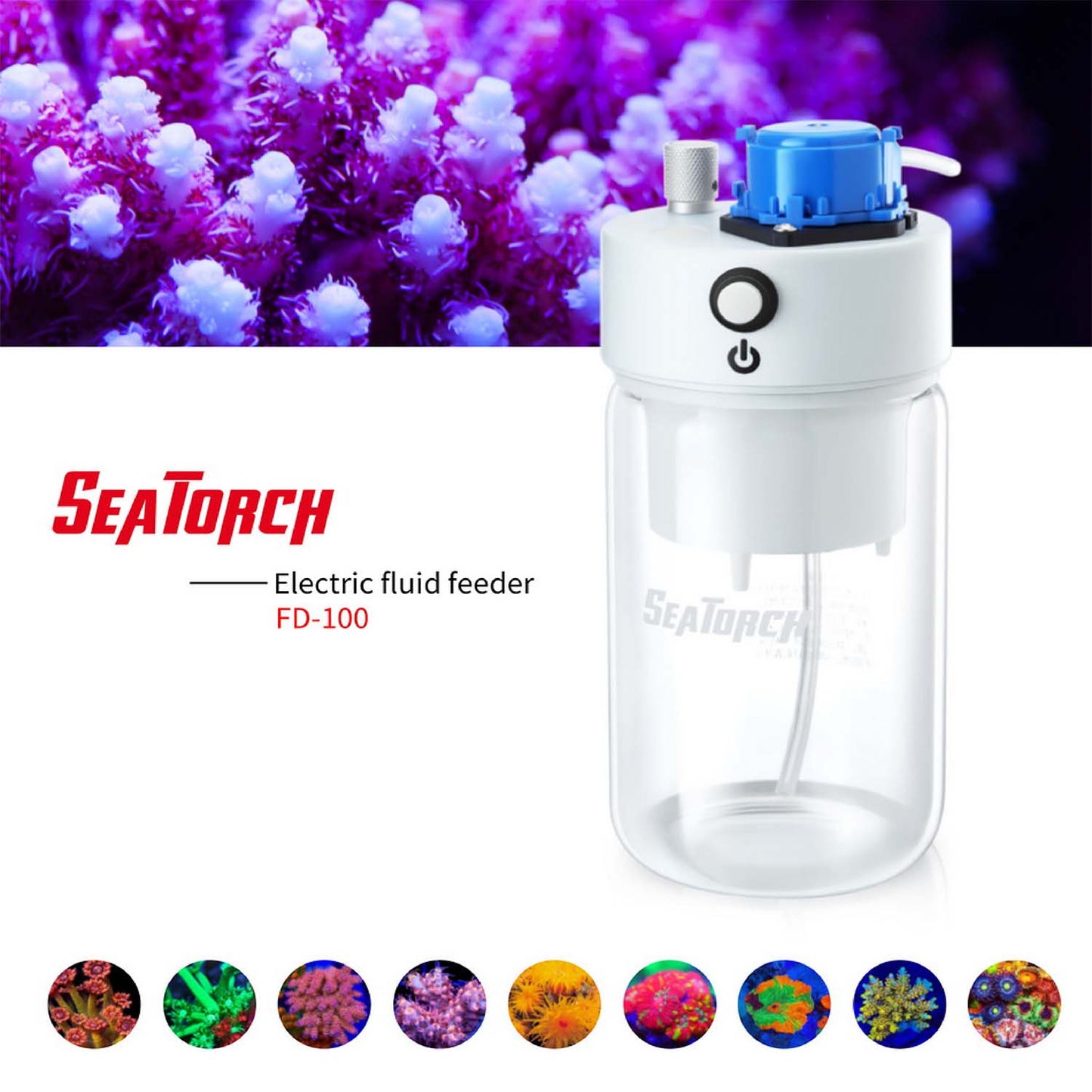 Seatorch Electric Fluid Feeder FD-100 Fast Charging, Sufficient Crushing, Gentle And Non-irritating, Enhances The Fun Of Coral Keeping
