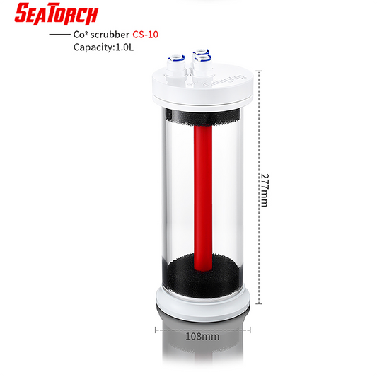 Seatorch Aquarium CS Series CO₂ Filter Barrel Corrosion-Resistant Barrel Body, Precise CO₂ Filtration, Ideal for Aquariums Needing pH Regulation