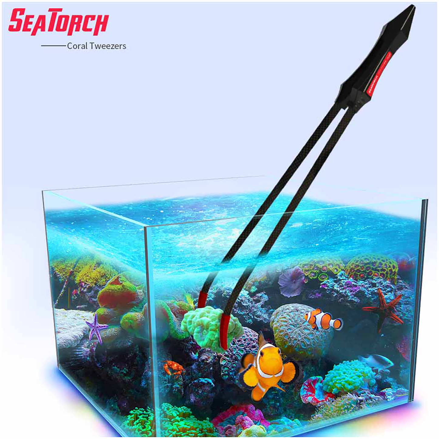 Seatorch Aquarium CT Series Carbon Fiber Semi-Suspended Coral Clamp - Lightweight Carbon Fiber Material, Semi-Suspended Design, Ergonomic Grip for Easy Operation