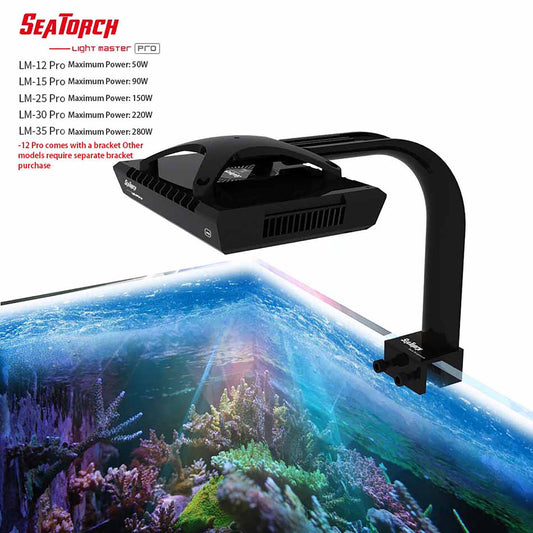 Seatotrch Aquarium LM Series Intelligent Sea Water Lamp – Smart Temp Management + Easy Remote Control + Full-Spectrum Light for LPS/SPS Coral Growth