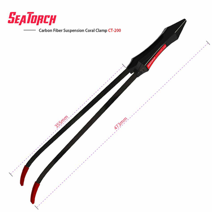 Seatorch Aquarium CT Series Carbon Fiber Semi-Suspended Coral Clamp - Lightweight Carbon Fiber Material, Semi-Suspended Design, Ergonomic Grip for Easy Operation