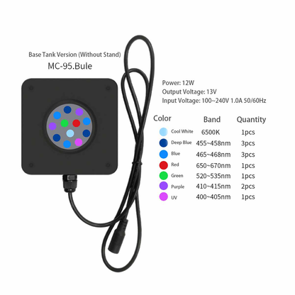 Seatotrch Aquarium MC-95 Series Algae Tank Light,Turbo Cooling Fan,Efficient and Stable