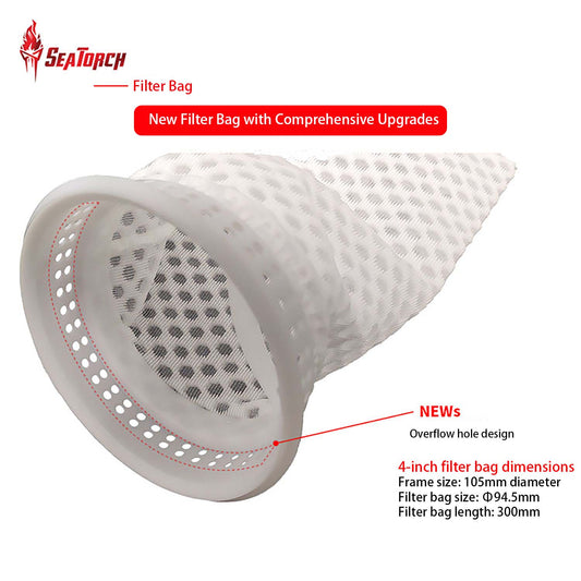 Seatorch Aquarium LJ Series Filter Box, Overflow Hole Design To Prevent Clogging, Honeycomb Structure, Low Maintenance Cost, Improve The Clarity Of Aquarium Water Quality