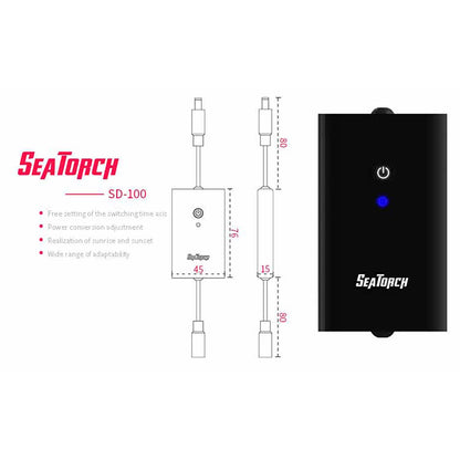 Seatotrch Aquarium SD-100 Series Intelligent Dimmer - Timer Function for Simulating Day/Night Cycles, Easy Plug-and-Play Installation, Safe for Aquatic Life