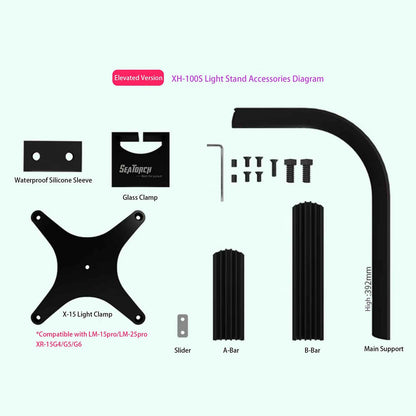 Seatotrch Aquarium LM Series Intelligent Sea Water Lamp – Smart Temp Management + Easy Remote Control + Full-Spectrum Light for LPS/SPS Coral Growth