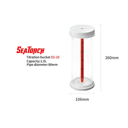 Seatorch Aquarium Water Tank ES Series Titration Barrel Precision Quantitative Container 0.6L/1L/1.2L/1.5L/2L/2.5L
