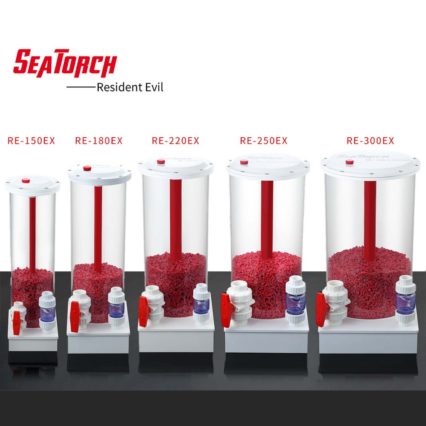 Seatotrch Aquarium RE Series External Bioreactors Series/Parallel Connection Supported, Suitable for All Sizes of Fish Tanks, Effective Bacteria Cultivation