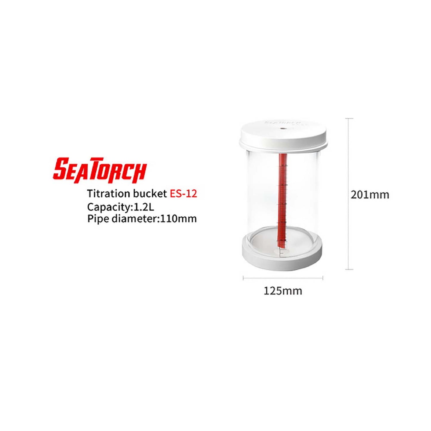 Seatorch Aquarium Water Tank ES Series Titration Barrel Precision Quantitative Container 0.6L/1L/1.2L/1.5L/2L/2.5L