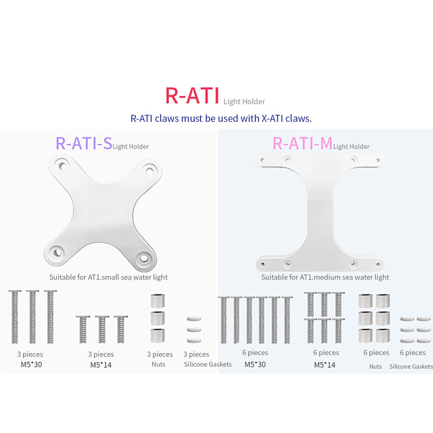 Seatotrch R-ATI Aquarium Light Claw,Full Compatibility with ATI Lighting,For Stable Installation & Flexible Adjustment