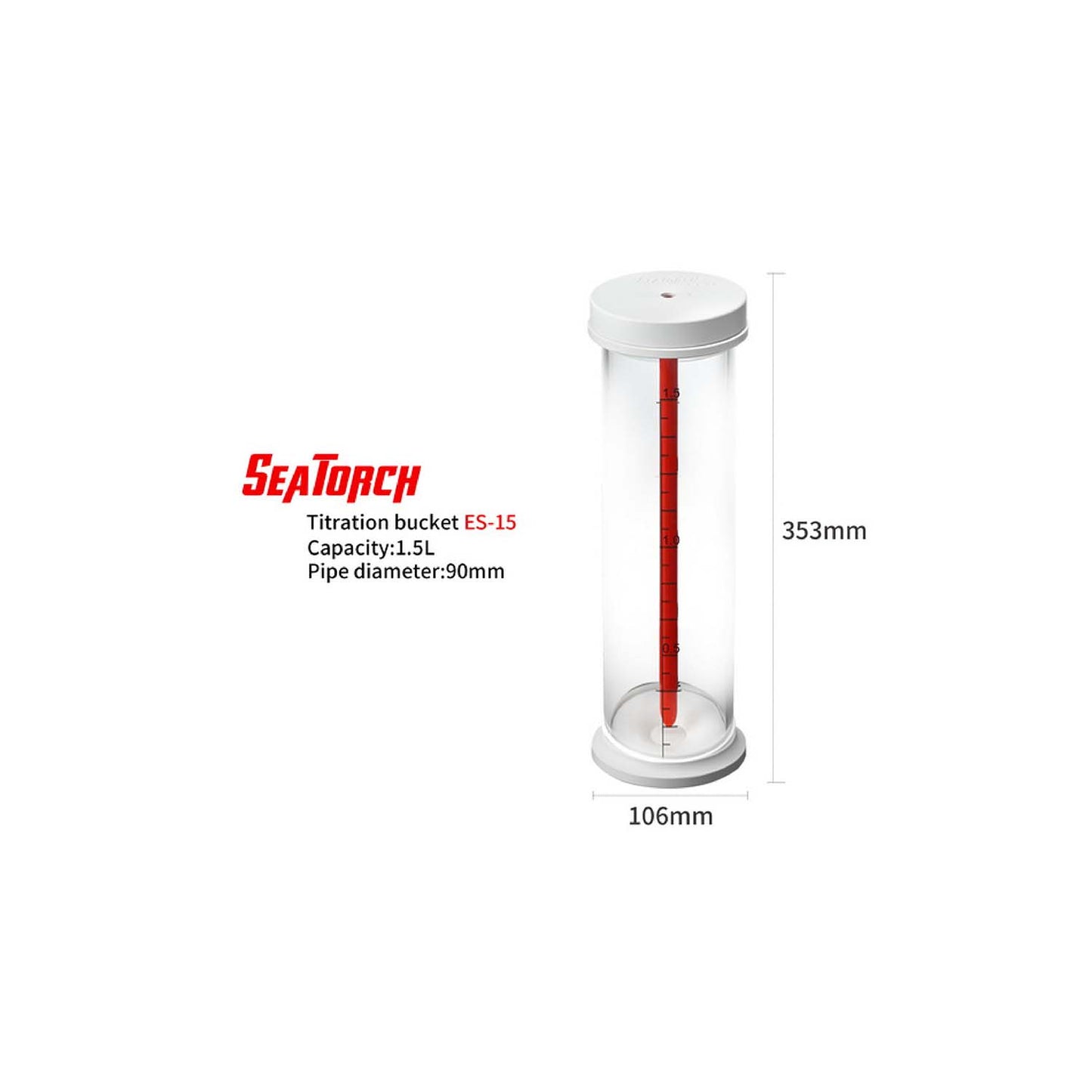Seatorch Aquarium Water Tank ES Series Titration Barrel Precision Quantitative Container 0.6L/1L/1.2L/1.5L/2L/2.5L