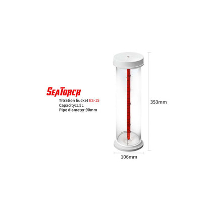Seatorch Aquarium Water Tank ES Series Titration Barrel Precision Quantitative Container 0.6L/1L/1.2L/1.5L/2L/2.5L