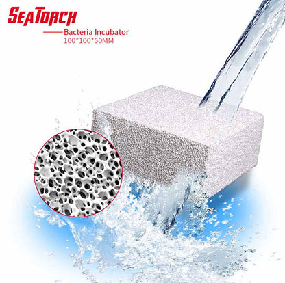 BI-20 Honeycomb Bacteria Brick: High Porosity, Rapid Bacteria Attachment, Compatible with Aquariums & Bioreactors, Water Quality Stabilization