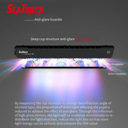 Seatotrch Aquarium AG Series Anti-glare Reflectors Focus Light And Are Suitable For Use With LM Marine Lights To Protect Coral Health