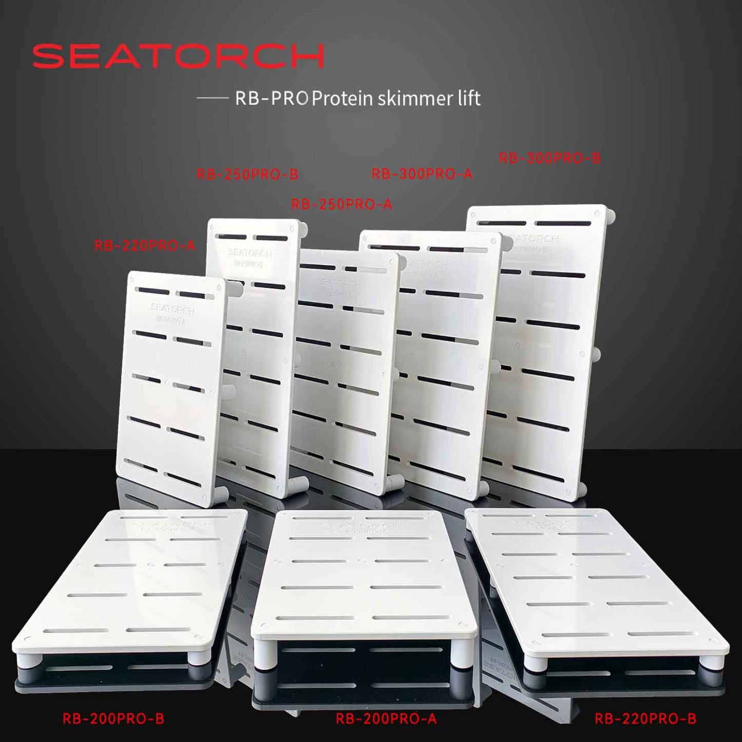 Seatorch RB Series Aquarium Protein Skimmer Liftable Bracket - Corrosion-Resistant Material, 2CM/4CM Foot Pad Optional, Securely Holds Protein Skimmers for Stable Operation