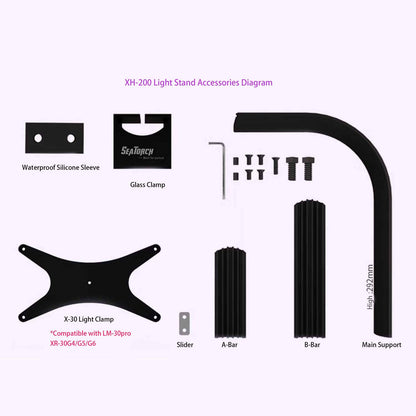 Seatotrch Aquarium LM Series Intelligent Sea Water Lamp – Smart Temp Management + Easy Remote Control + Full-Spectrum Light for LPS/SPS Coral Growth