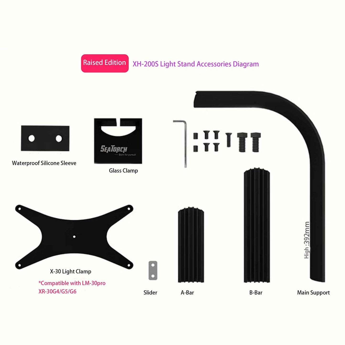 Seatotrch Aquarium LM Series Intelligent Sea Water Lamp – Smart Temp Management + Easy Remote Control + Full-Spectrum Light for LPS/SPS Coral Growth