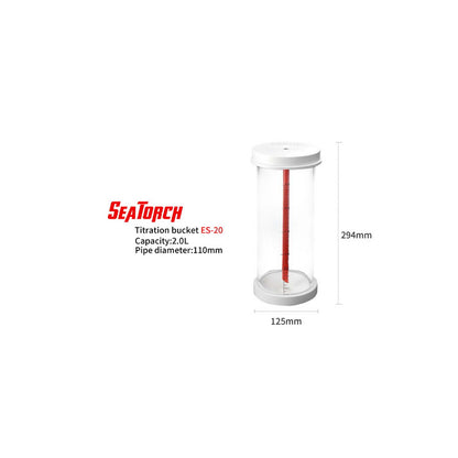 Seatorch Aquarium Water Tank ES Series Titration Barrel Precision Quantitative Container 0.6L/1L/1.2L/1.5L/2L/2.5L