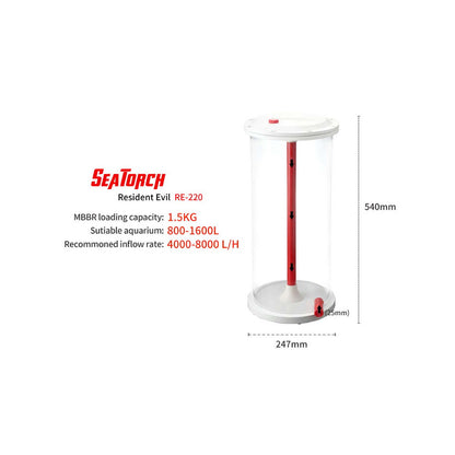 Seatorch Aquarium RE Series Built-in Bioreactor - Supports Series & Parallel Connection, Fits Various Fish Tank Sizes, Effective Bacteria Cultivationd effectively cultivates bacteria