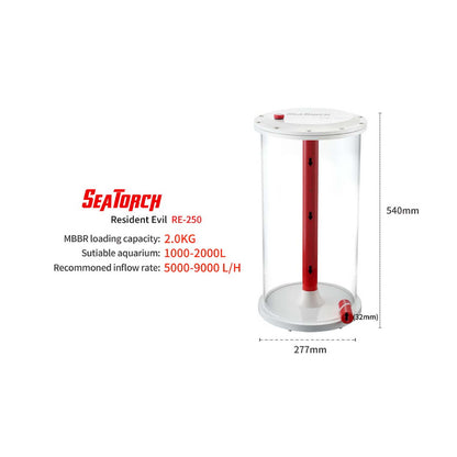 Seatorch Aquarium RE Series Built-in Bioreactor - Supports Series & Parallel Connection, Fits Various Fish Tank Sizes, Effective Bacteria Cultivationd effectively cultivates bacteria