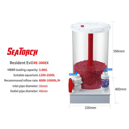 Seatotrch Aquarium RE Series External Bioreactors Series/Parallel Connection Supported, Suitable for All Sizes of Fish Tanks, Effective Bacteria Cultivation