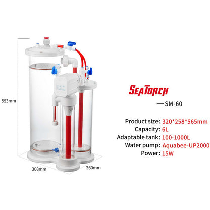 Seatorch SM Series Calcium Reactor Marine Source Calcium Anti-coral Tank Sea Tank Coral Bone Titration Super Mixture，SM-40 SM-60 SM-80 SM-120