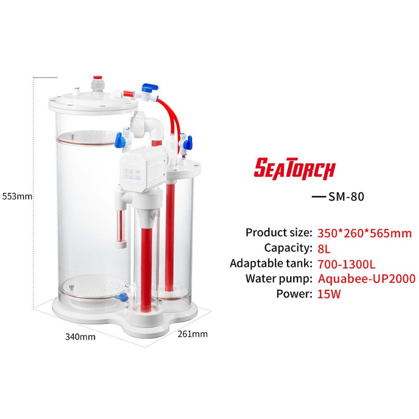 Seatorch SM Series Calcium Reactor Marine Source Calcium Anti-coral Tank Sea Tank Coral Bone Titration Super Mixture，SM-40 SM-60 SM-80 SM-120