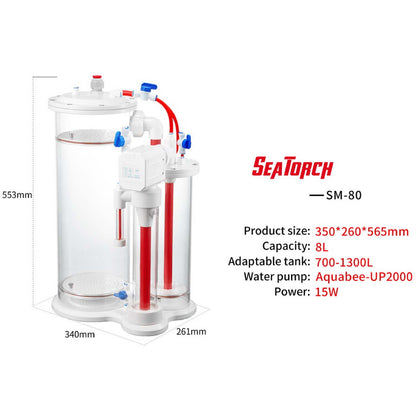 Seatorch SM Series Calcium Reactor Marine Source Calcium Anti-coral Tank Sea Tank Coral Bone Titration Super Mixture，SM-40 SM-60 SM-80 SM-120
