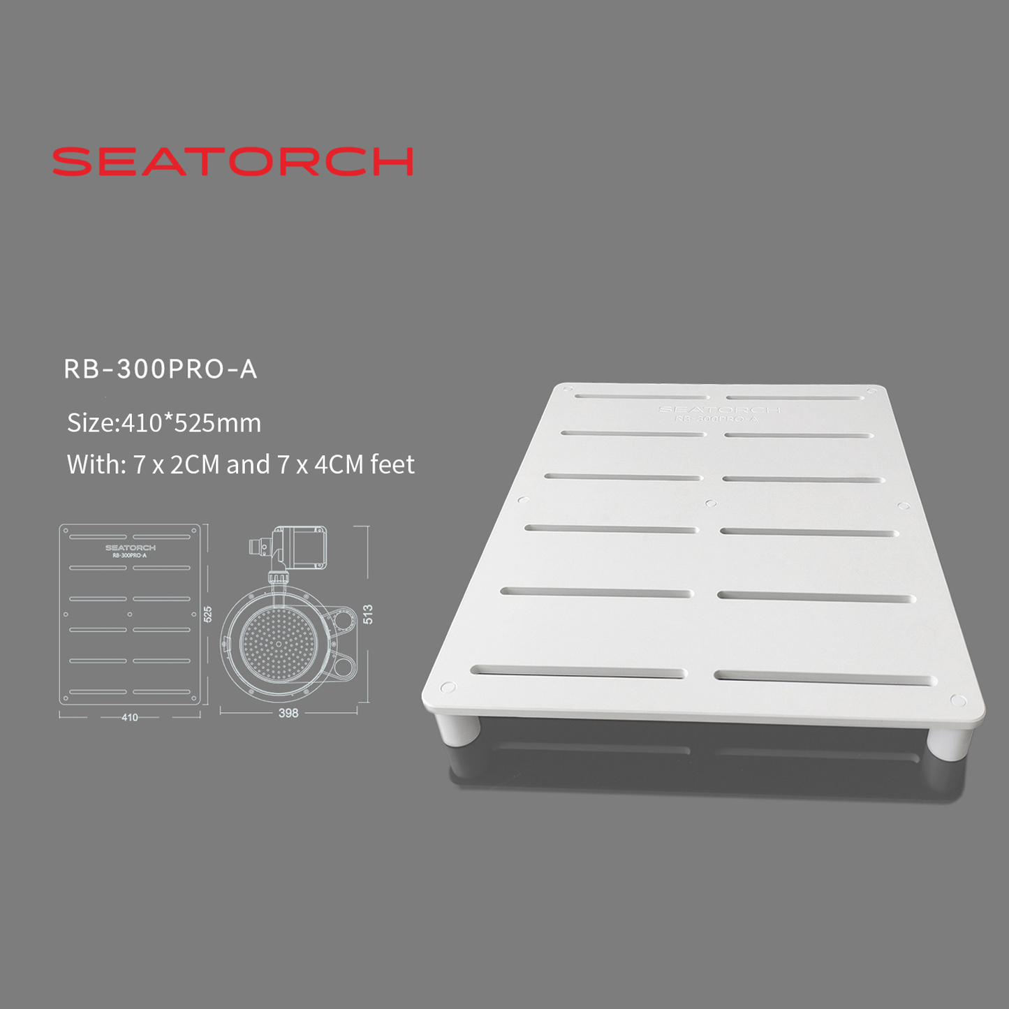Seatorch RB Series Aquarium Protein Skimmer Liftable Bracket - Corrosion-Resistant Material, 2CM/4CM Foot Pad Optional, Securely Holds Protein Skimmers for Stable Operation