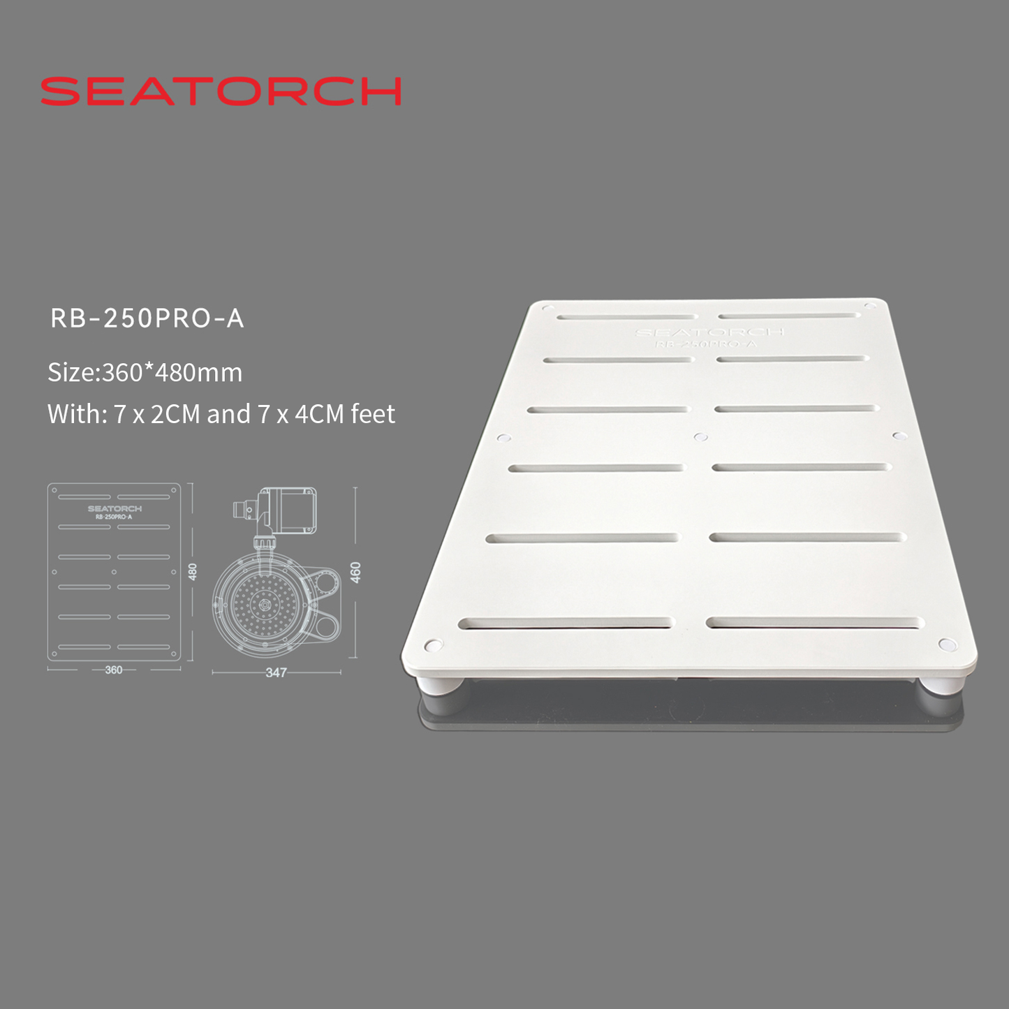 Seatorch RB Series Aquarium Protein Skimmer Liftable Bracket - Corrosion-Resistant Material, 2CM/4CM Foot Pad Optional, Securely Holds Protein Skimmers for Stable Operation