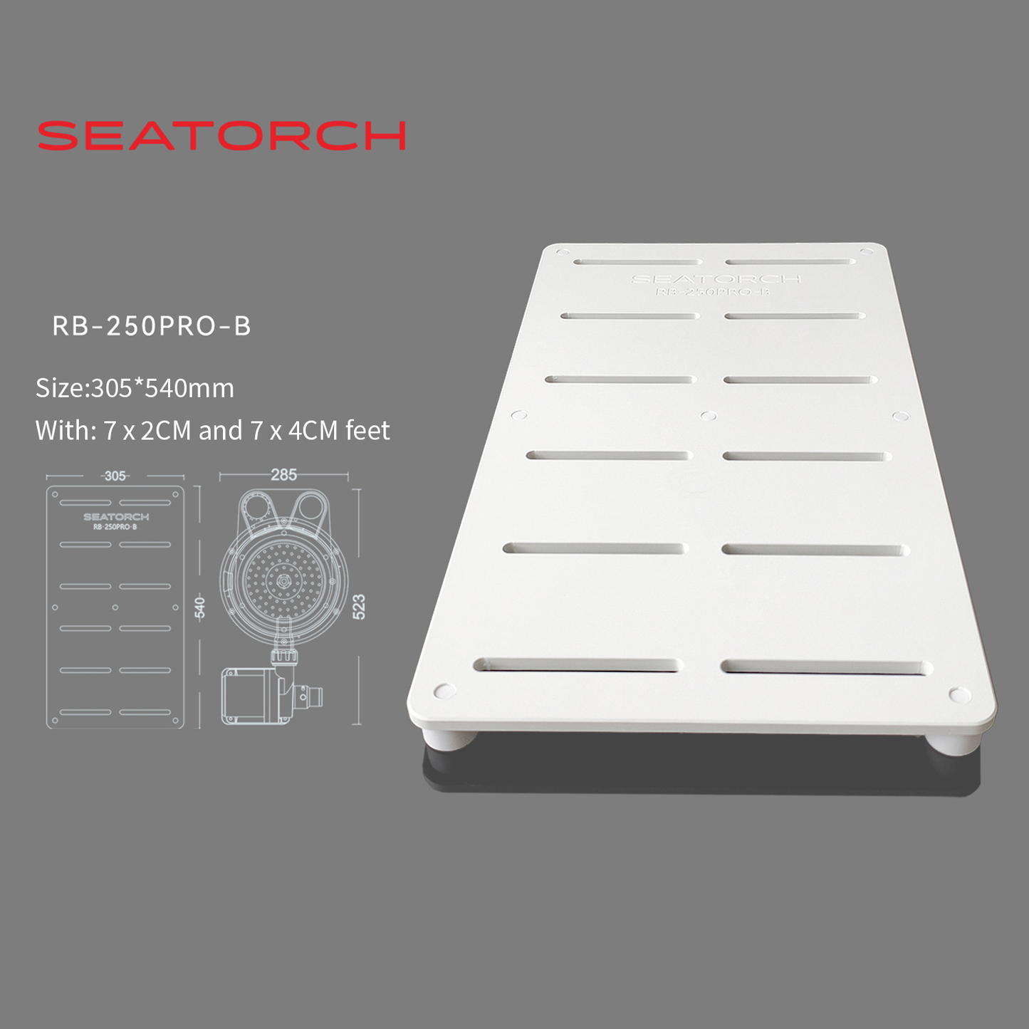 Seatorch RB Series Aquarium Protein Skimmer Liftable Bracket - Corrosion-Resistant Material, 2CM/4CM Foot Pad Optional, Securely Holds Protein Skimmers for Stable Operation