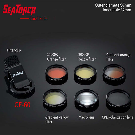 Seatorch Aquarium CF Series Coral Filter Features Unique Blue Filter Media And Unique Blue Filter Membrane Filters Can Be Stacked For Use CF-70 CF-80