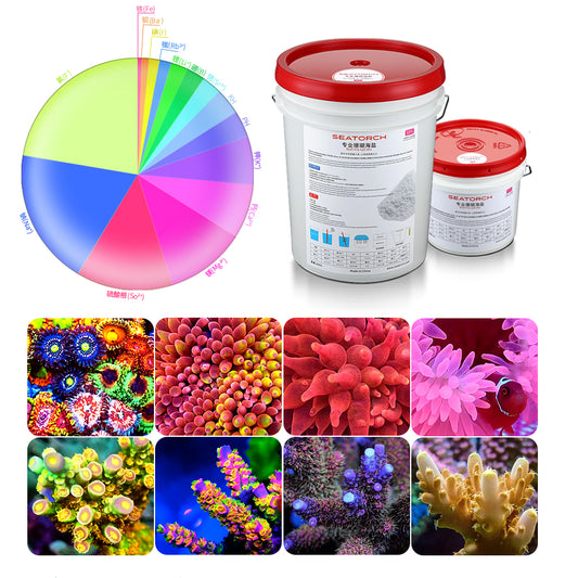 Seatorch Aquarium Reef Sea Salt,Tailored for FOT/SPS/LPS Systems, Rich in Calcium/Magnesium, Promotes Coral Coloring & Marine Ecosystem Balance